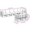 vidaXL Gartensofa-set mit Kissen 9 pcs Schwarz Aluminium