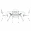 vidaXL Garten Essgruppe 5 pcs Wei&szlig; Aluminium