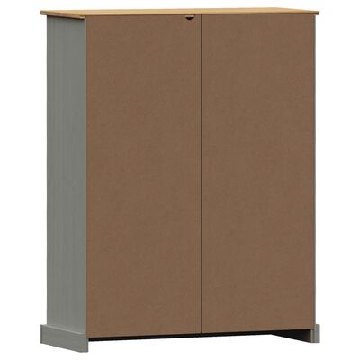 vidaXL Bücherregal VIGO Grau 90x35x114,5 cm Massivholz Kiefer