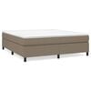 vidaXL Boxspringbett mit Matratze Taupe 180x200 cm Stoff