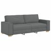 vidaXL Sofa 3 pcs Dunkelgrau Leinenmischgewebe