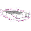 vidaXL Bettgestell Grau Sonoma 120x190 cm Holzwerkstoff