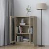 vidaXL Vitrinenschrank Sonoma-Eiche 82,5x30,5x115 cm Holzwerkstoff