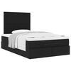 vidaXL Ottoman-Bett mit Matratze Schwarz 120x200 cm Stoff