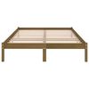 vidaXL Massivholzbett Honigbraun Kiefer 200x200 cm