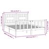 vidaXL Massivholzbett mit Kopfteil Schwarz Kiefer 150x200 cm