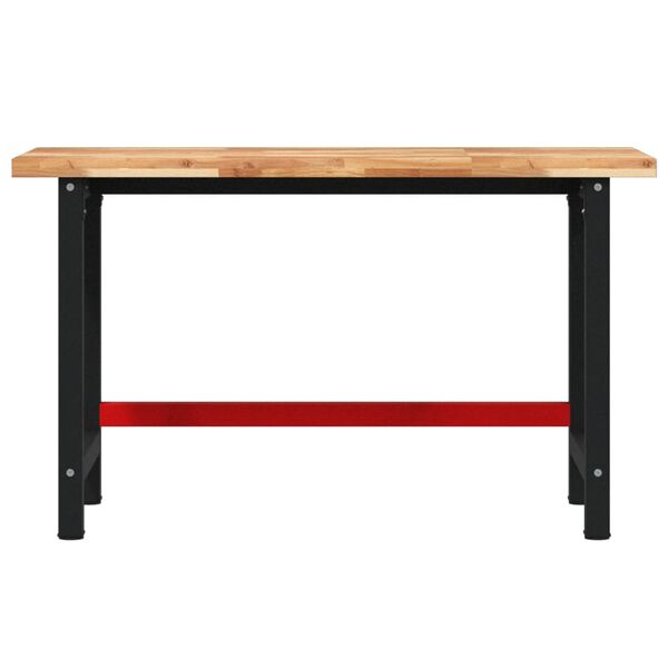 vidaXL Werkbank 140x60x83 cm Massivholz Akazie Rechteckig