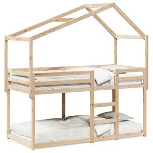 vidaXL Etagenbett ohne Matratze 90x190 cm Massivholz Kiefer