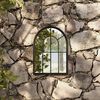 vidaXL Gartenspiegel Schwarz 60x45 cm Eisen