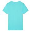 Kinder-Kurzarmshirt Aquablau 116