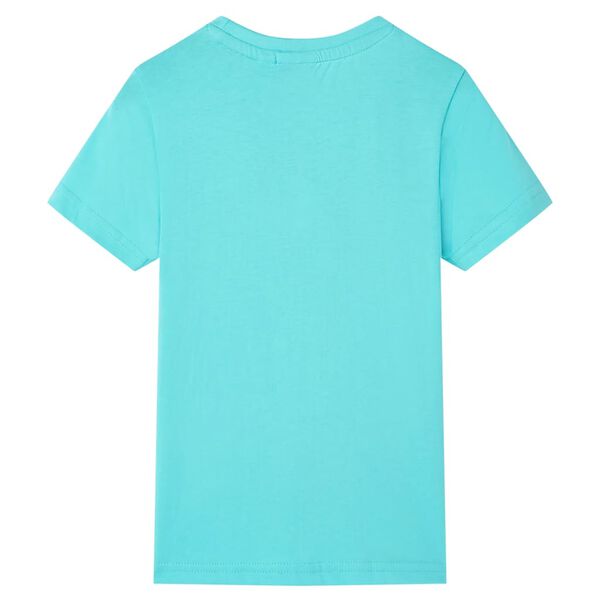 Kinder-Kurzarmshirt Aquablau 116