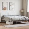 vidaXL Bettgestell mit Kopfteil Metall Wei&szlig; 160x200 cm