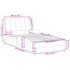 vidaXL Bett mit Matratze "Hanko" Rosa 100x200 cm Samt