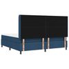 vidaXL LED Boxspringbett mit Matratze Blau 200 x 200 cm Stoff