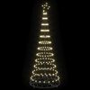 vidaXL LED-Weihnachtsbaum mit 230 LEDs Warmes Wei&szlig; 184,5 cm Metall