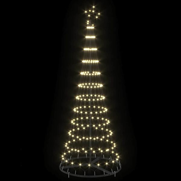 vidaXL LED-Weihnachtsbaum mit 230 LEDs Warmes Wei&szlig; 184,5 cm Metall