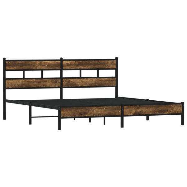 vidaXL Metallbett ohne Matratze R&auml;uchereiche 183x213 cm