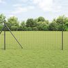 vidaXL Zaun mit Pfosten Grau 1,2 x 10 m Stahl