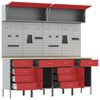 vidaXL Arbeitsschrankset mit Speicher 10 pcs Schwarz