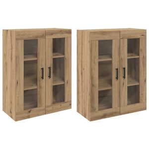 vidaXL Wandmontierte Schr&auml;nke 2 pcs Artisan-Eiche 69,5 x 34 x 90 cm