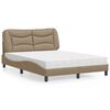 vidaXL Bett mit Matratze "Hvar" Cappuccino-Braun 120x200 cm Kunstleder