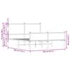 vidaXL Metallbett ohne Matratze Sonoma-Eiche 140x190 cm