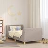 vidaXL Kinderbettgestell mit Kopfteil Hellgrau 80 x 160 cm Schafstoff