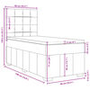 vidaXL Boxspringbett mit Matratze Blau 90x190 cm Stoff