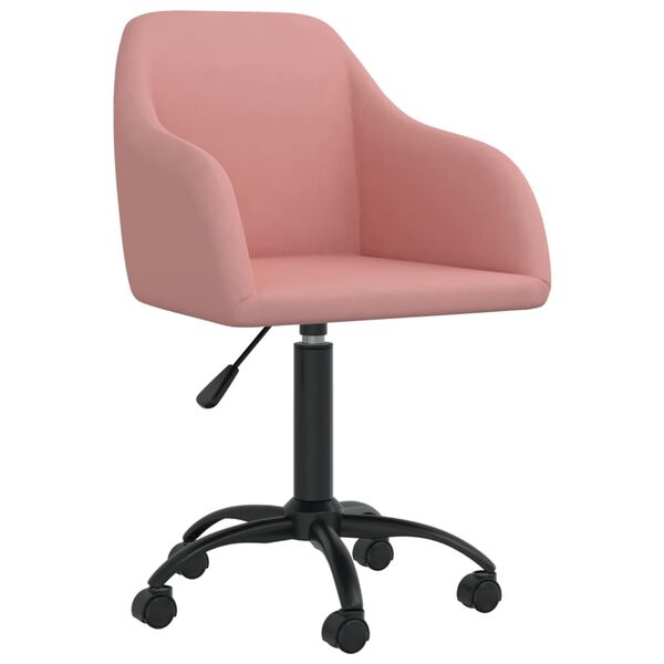 vidaXL Esszimmerstuhl Drehbar Rosa Samt