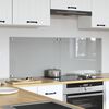 vidaXL K&uuml;chenr&uuml;ckwand 2 pcs Hellgrau 70 x 50 cm Geh&auml;rtetes Glas