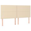 vidaXL Boxspringbett mit Matratze Creme 180x200 cm Stoff