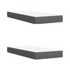 vidaXL Boxspringbett mit Matratze Dunkelgrau 200x200 cm Stoff