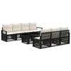 vidaXL Gartensofa-set 8 stk. Schwarz und Cremewei&szlig; Poly-Rattan