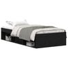 vidaXL Bettgestell ohne Matratze Schwarz Eichen-Optik 75x190 cm