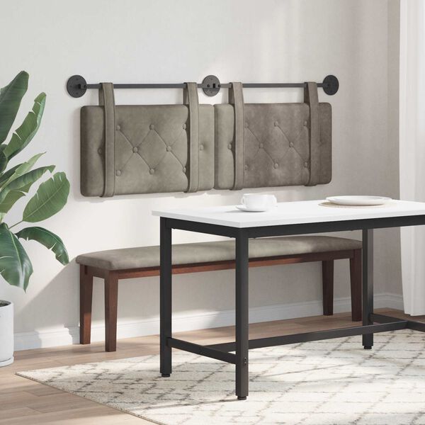vidaXL H&auml;ngevorderseite Wandmontiert Grau 130 x 55 x 5 cm Antikes PU