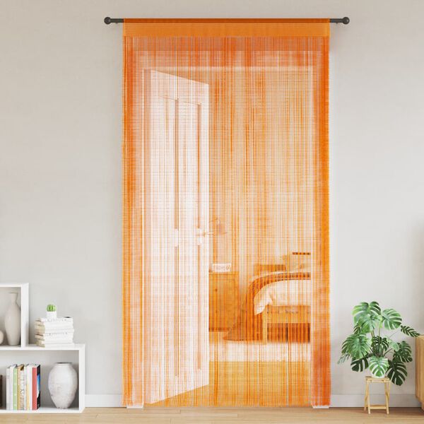 vidaXL Fadenvorh&auml;nge 2 Stk. Orange 140x250 cm