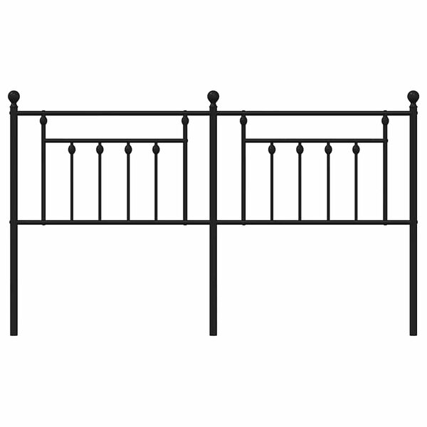 vidaXL Kopfteil Metall Schwarz 180 cm
