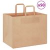 vidaXL Papiertragetaschen 50 Stk. mit Henkeln Braun 32x22x24 cm