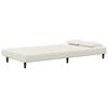 vidaXL Schlafsofa 2-Sitzer mit 2 Kissen Creme Samt
