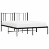 vidaXL Bettgestell mit Kopfteil Metall Schwarz 120x200 cm