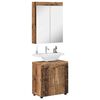 vidaXL Badezimmerm&ouml;bel-Set mit Regal TULUM Altholz Holzwerkstoff