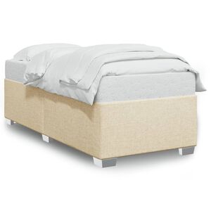 vidaXL Bettgestell ohne Matratze Creme 80x200 cm Stoff