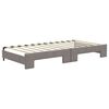 vidaXL Tagesbett Ausziehbar Taupe 100x200 cm Stoff