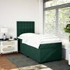 vidaXL Boxspringbett mit Matratze Dunkelgr&uuml;n 80x200 cm Samt