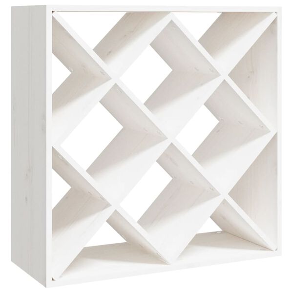 vidaXL Weinregal Wei&szlig; 62x25x62 cm Massivholz Kiefer