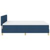 vidaXL Boxspringbett mit Matratze mit Kopfteil Blau 140 x 200 cm Stoff