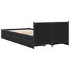 vidaXL Bettgestell mit Schubladen Schwarz 75x190 cm Holzwerkstoff