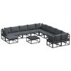 vidaXL Garten-Sofa-Set 12 pcs Schwarz Metall