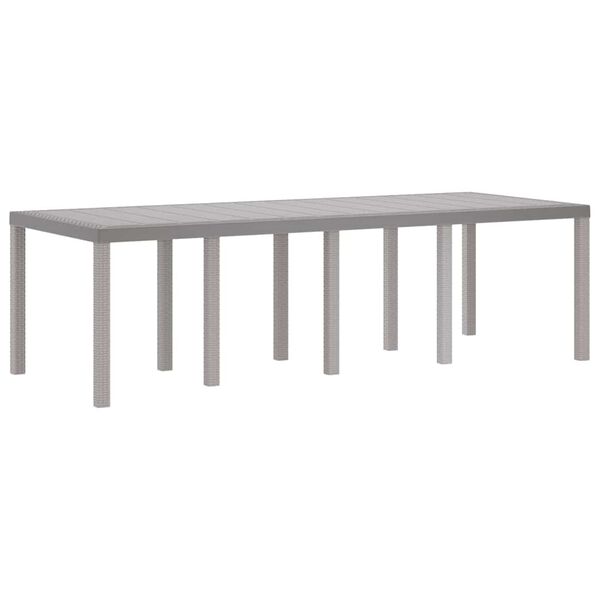 vidaXL Garten Essgruppe 11 pcs Hellgrau Polypropylen
