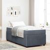 vidaXL Bettrahmen mit Matratze Dunkelgrau 100 x 200 cm Stoff